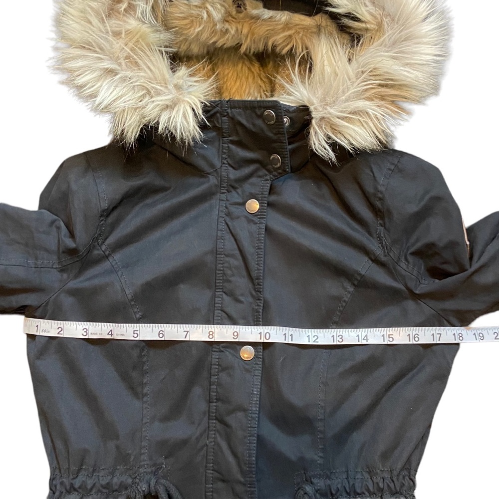 ❤️HOLLISTER FAUX FUR LINED PARKA SIZE XS BLACK ***READ DESCRIPTION*** - Picture 11 of 12